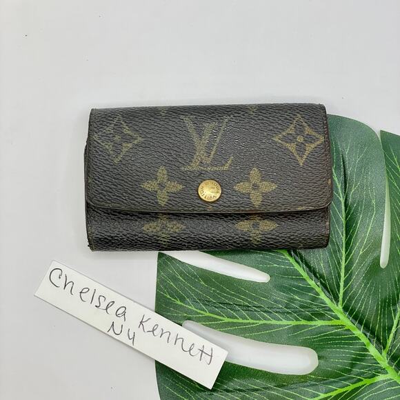 Louis Vuitton 6 Key Chain Holder SLG LV Monogram Print Wallet Keychain Canvas - Picture 1 of 15